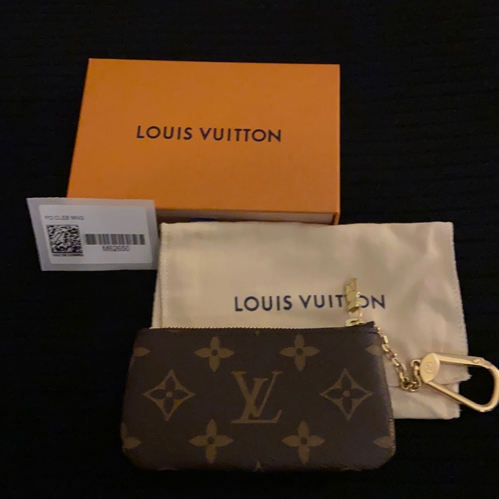 Brand new Authentic Louis Vuitton LV canvas monogram key chain zipper pouch Bag